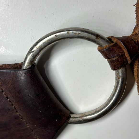 Leather Vintage Beaded Ivory Boho Belt - Picture 17 of 17